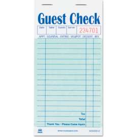 AmerCareRoyal Guest Check Book, Two-Part Carbon, Pack of 50