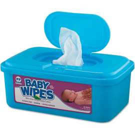 AmerCareRoyal Baby Wipes Tub, White, 80/Tub, 12/Case