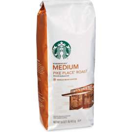 Starbucks Whole Bean Coffee, Pike Place Roast, 1 lb, Pack of 6