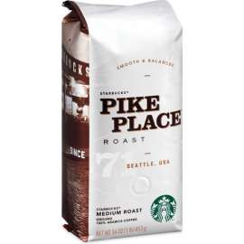 Starbucks Roast Coffee, Pike Place Roast, 1 lb, Pack of 6