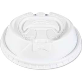 Dart Optima Reclosable Lids For 10 oz to 24 oz Paper Hot Cups, White, Pack of 1000