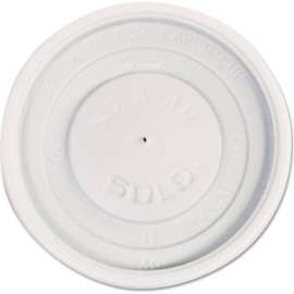 Dart Polystyrene Vented Hot Cup Lids For 4 oz Cups, White, Pack of 1000