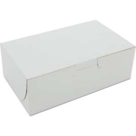 SCT One-Piece Paper Bakery Boxes, 6-1/4"L x 3-3/4"W x 2-1/8"H, White, Pack of 250