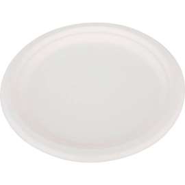 SCT Champware Bagasse Dinnerware Plate, 10" Dia., White, Pack of 500