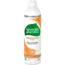 Seventh Generation Disinfectant Sprays, Fresh Citrus/Thyme, 13.9 Oz., Spray Bottle, 8/Carton
