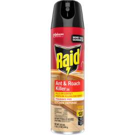 Raid Fragrance Free Ant and Roach Killer, 17.5 oz Aerosol Can, 12/Carton
