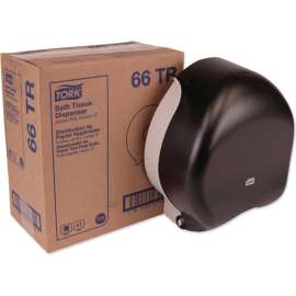 Tork Jumbo Bath Tissue Dispenser, For 8.8" Roll Size Diameter - Smoke
