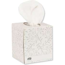 Tork Advanced Facial Tissue, 2-Ply, White, Cube Box, 94 Sheets/Box, 36 Boxes/Case
