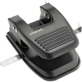 Universal 30-Sheet Two-Hole Punch, 9/32" Holes, Black