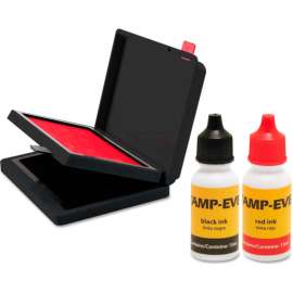 U. S. Stamp & Sign Stamp Pad Refill, 2 3/8 x 4, Red/Black