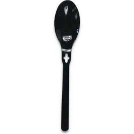 WeGo Polystyrene Spoon, 18"L, Black, Pack of 1000