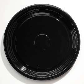 WNA Caterline Casuals Platters, 18" Dia., Black, Pack of 25
