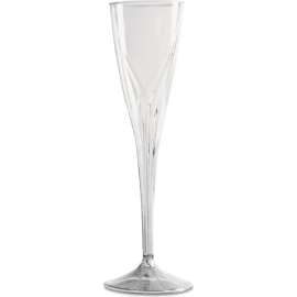 WNA Classicware One Piece Plastic Champagne Flutes, 10 oz, Clear, Pack of 100