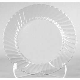 WNA Classicware Plates, 10-1/4" Dia., Clear, Pack of 144