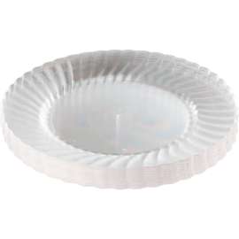 WNA Classicware Plastic Plates, 9" Dia., Clear, Pack of 180