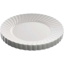 WNA Classicware Plastic Plates, 9" Dia., White, Pack of 180