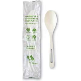 Eco-Products Compostable Spoon, TPLA, White, Pack of 750