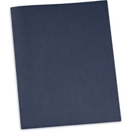 Universal Two-Pocket Portfolios w/ Tang Fasteners, .5" Cap, 11 x 8.5", Dark Blue, 25/Box