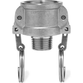 1" 316 Stainless Steel Type B Coupler with Threaded NPT Male End