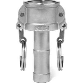 3/4" 316 Stainless Steel Type C Coupler with Hose Shank
