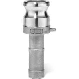 4" 316 Stainless Steel Type E Adapter with Hose Shank