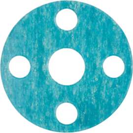 Raised Face Aramid/Buna-N Flange Gasket for 4" Pipe - 1/8" Thick - Class 300