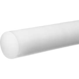 Delrin Acetal Rod 24"L x 1-1/8" Dia, White