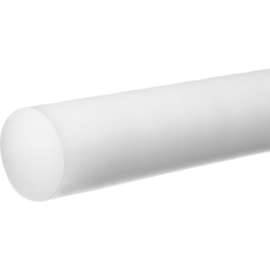White Acetal Plastic Rod - 1" Diameter x 3 ft. Long