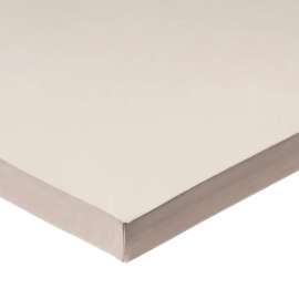 FDA Silicone Rubber Sheet w/High Temp Adhesive, 36"L x 36"W x 3/8" Thick, 40A, White
