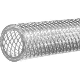 Reinforced High Pressure Clear PVC Tubing-1/2"ID x 3/4"OD x 10 ft.