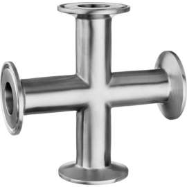 304 Stainless Steel Cross for Quick Clamp Fittings - for 2" Tube OD