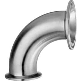 304 SS 90 Degree Elbow Reducers, Tube-to-Tube for Quick Clamp Fittings - for 3" x 2-1/2" Tube OD