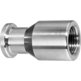 304SS Straight Adapters, Tube-to-FNPT for Quick Clamp Fittings - 2-1/2" Tube OD x 2-1/2" FNPT