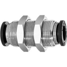 Push to Connect Tube Fitting - Nylon Plastic - Bulkhead Straight Connector - 6mm Tube OD