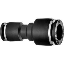 Push to Connect Tube Fitting - Nylon Plastic - Straight Reducer - 3/8" Tube OD x 1/4" Tube OD