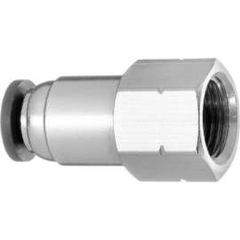 Push to Connect Tube Fitting - Nylon Plastic - Straight Adapter - 1/8" Tube OD x 1/8" NPT Female
