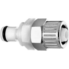 Quick Disconnect Tube Fitting Straight Adapter w/Auto Shut-Off - 1/4" Plug x 1/4" Compression End