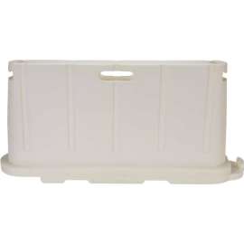 Stackable Safety Poly Barricade, 76-1/2"L, White