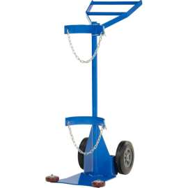 Deluxe Cylinder Transport Dolly CYL-DLX-1-HR with Hard Rubber Wheels