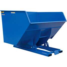 Heavy Duty Steel Self-Dumping Forklift Hopper W/ Bump Release, 5 Cu. Yd., 6000 Lbs. Cap., Blue