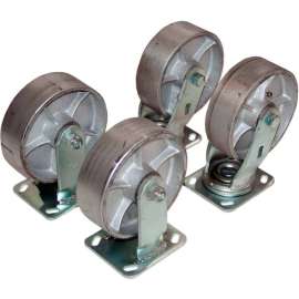 8" x 2" Semi-Steel Caster Kit D-CK4-SC8-2 for Hopper - 4800 Lb. Cap.