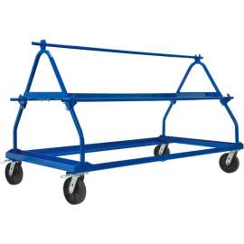 Shrink Wrap Roll Cart, 40-5/16"W x 80"L, 3 Roll Capacity, Blue