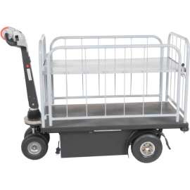 2 Shelf Battery Powered Traction Drive Platform Truck 500 Lb. Cap.