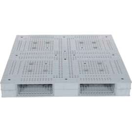 Heavy Duty Open Deck Pallet, Plastic, 4-Way Entry, 47-1/4" x 47-1/4", 8800 Lb Static Cap, Gray