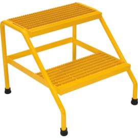 Aluminum Yellow Step Stand - 2 Step Welded - SSA-2-Y
