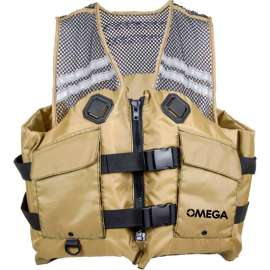 Flowt 40626-L/XL Fishing Vest, Mesh, Tan, Large/X-Large