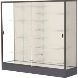 Colossus Floor Case, Plaque Back, Dark Bronze Frame, 72"L x 66"H x 20"D