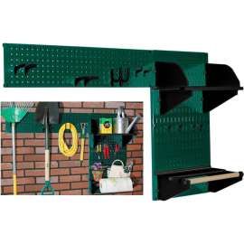 Wall Control Pegboard Garden Tool Board Organizer, Green/Black, 48" X 32" X 9"