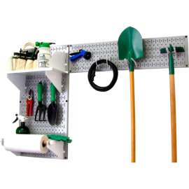 Wall Control Pegboard Garden Tool Board Organizer, Gray/White, 48" X 32" X 9"