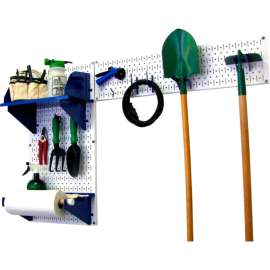 Wall Control Pegboard Garden Tool Board Organizer, White/Black, 48" X 32" X 9"